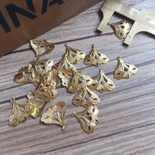Free ship!! Gold plated charms connector metal pendant filigree stamping 17mm1000PCS 2024 - buy cheap