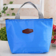 1PCS Waterproof Portable Lunch Bag Thermal Food Picnic Lunch Bags For Women kids Men Cooler Lunch Box Bag Tote Blue/Black JJ30 2024 - buy cheap