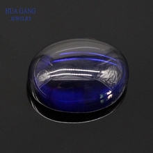 34 # Piedra Azul forma ovalada cabujón cortado fondo plano gemas sintéticas de corindón piedra para joyería tamaño 5x7 ~ 10x14mm envío gratis 2024 - compra barato