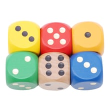 6Pcs/Set Magic Trick Toy 6 Colors Wooden Casino Gamble Party Dices Classical Close-Up Magic Tricks Props Magie Joke Prank Toy 2024 - buy cheap