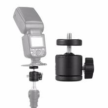 Meking mini camera tripod flash head ball adapter with 1/4" to 3/8" adapter 360 degree rotation fit all Camera 2024 - buy cheap