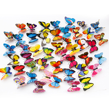 Colorful 20Pcs/set 3D Double Layer Butterfly On Sticks Home Yard Lawn Flowerpot Plant Decoration Garden Ornament DIY Lawn Craft 2024 - buy cheap