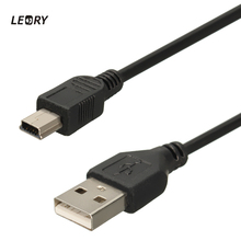 LEORY черный 75 см USB 2,0 A штекер к мини USB 5 Pin B кабель для зарядки и передачи данных Шнур для камеры MP3/MP4 2024 - купить недорого