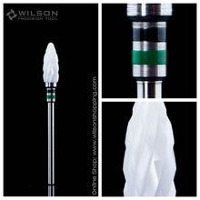 Bullet Shape - Double Coarse - White Ceramic - (6400201) - WILSON Ceramic Nail Drill Bit & Zirconia Ceramic Dental Burs 2024 - buy cheap