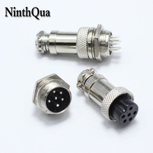 1set GX16 6 Pin Male & Female Diameter 16mm Wire Panel Connector L74 GX16 Circular Connector Aviation Socket Plug 2024 - buy cheap
