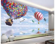 Papel pintado con foto 3D Mural personalizado papel de dibujos animados los niños la ilusión del mundo 3 d de papeles de pared para sala de decoración 2024 - compra barato