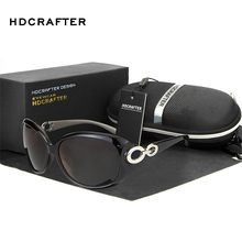 Женские Овальные Солнцезащитные очки HDCRAFTER, винтажные поляризационные очки для вождения, степень защиты UV400 2024 - купить недорого