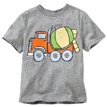 Camisetas de primeros movimientos para bebés, ropa de moda gris con vehículo para bebés de 1, 2, 3, 4, 5 y 6 años, camisetas de algodón 2024 - compra barato