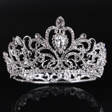 JaneVini, corona para novia de plata de lujo, Tiara de princesa de cristal con diamantes de imitación para novia, diademas de Reina, accesorios para el cabello de boda 2024 - compra barato