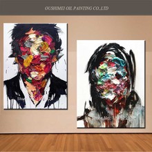 High Grade Decorative Oil Painting Hand Painted Modern Abstract Portrait Art Picture Man Face Art Canvas For Living Room 2024 - buy cheap