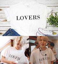 Skuggnas-Camiseta para amantes de Jimin, camisa del ejército k-pop de manga corta, Tops informales Tumblr, k-pop camiseta blanca, Tops de alta calidad 2024 - compra barato