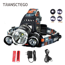 T6 LED Headlight Headlamp high Lumen Rechargeable Head Light Flashlight 18650 Waterproof Portable Fishing Hunting Torch Lights 2024 - buy cheap