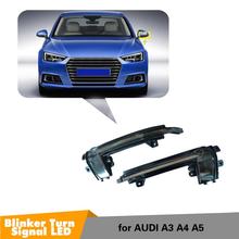 Для Audi A3 S3 8P 10-2012 A4 S4 RS4 B8 8K (B8.5) A5 S5 RS5 2011-2015 Боковой зеркальный индикатор Динамический указатель поворота светодиодный свет 2024 - купить недорого