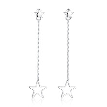 XIYANIKE 925 Sterling Silver Wild Sweet Simplicity Stud Earrings For Women Pentagram After Hanging Earrings Brincos VES6760 2024 - buy cheap