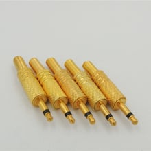 Adaptador de resorte de soldadura, conector de Audio, MONO macho, oro, 100, 1/8mm, 3,5 Uds. 2024 - compra barato