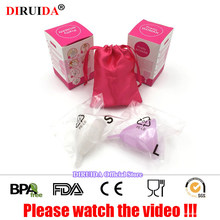 100% original reutilizável copo menstrual cuidados vaginais copo feminino higiene produto menstruação feminino grau médico silicone copo 2024 - compre barato