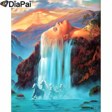 Diafai pintura de diamante 5d diy 100% completo quadrado/redondo broca "beleza cascata" bordado de diamante ponto cruz decoração 3d a24802 2024 - compre barato