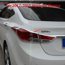 Cubierta de luz trasera cromada ABS para Hyundai Elantra, cubierta de lámpara para Estilismo de coche, 2012-2015 2024 - compra barato
