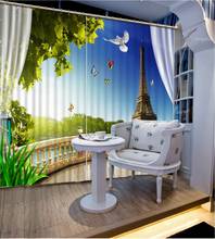 Modern style tower Bedding room 3D Curtains 3D Window Curtains For Bedding room Home Decoration 2024 - buy cheap