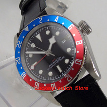 41mm Corgeut GMT men's watch black dial luminous rotating Bezel sapphire glass Automatic movement wrist watch-CA17 2024 - buy cheap