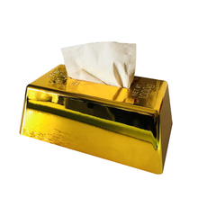 Лучшая бумажная стойка элегантная Королевская Золотая Автомобильная домашняя коробка для салфеток прямоугольной формы контейнер для полотенец Держатель Для Салфеток 2024 - купить недорого