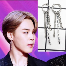 KPOP-pendientes coreanos con forma de V para hombre y mujer, joyería Popular, Bangtang, Suga, 1 unidad 2024 - compra barato