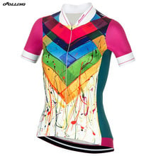 Women New 2018 Classical Girl Colors Drawing Pro Team Maillot Cycling Jersey Customized Orolling Tops 2024 - buy cheap