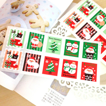 100Pc Colorful Christmas Stamp Santa Claus Snowma  Christmas Tree Kraft Seal Sticker Paper Sticky DIY Multifunction Gift Sticker 2024 - buy cheap