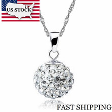 US STOCK Uloveido Ball Collar Pink Crystal Flower Necklace Red Cubic Zirconia Jewelry Rhinestone Pendant Women Accessories 2024 - buy cheap