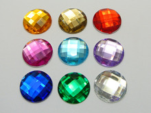 Diamantes de imitación con parte posterior plana, 50 colores, redondos, de gemas, 18mm, sin agujero 2024 - compra barato