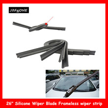 1Pc Black 26" Silicone Wiper Blade Frameless Car boneless wiper strip for Car Bus Windshield 2024 - buy cheap