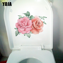 YOJA 23X18.7CM Watercolor Flower Bedroom Decor Classical Art Wall Decal WC Sticker Toilet T1-1889 2024 - buy cheap