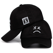 Lil Peep Dad Hat 100% Cotton Baseball Cap Sad face Hat Hip Hop Cap Golf Love lil.peep Snapback Women Men Embroidery 2024 - buy cheap