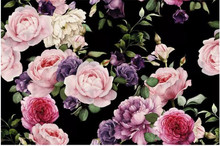 Пользовательские 3D фото обои росписи ручная роспись черно-белые розы цветы, пионы на стены росписи гостиной домашний Декор Картина Настенная бумага 2024 - купить недорого