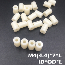 1000pcs M4 4.2*7*2 4.2x7x2 4.2*7*3 4.2x7x3 ID*OD*L ABS Plastic PC Board Round Column Tube Insulation Shim Washer Standoff Spacer 2024 - buy cheap