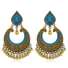 MISANANRYNE Ethnic Bohemian Earrings Vintage Statement Dangle Tassel Earrings Women Carved Bell Charm Beads Jewelry Wholesale 2024 - buy cheap