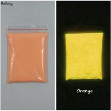 Polvo de fósforo luminoso naranja #11, decoración artesanal, 500 g/bolsa, material de decoración, pintura en polvo brillante 2024 - compra barato