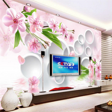 Beibehang-papel de pared con flor de ciruelo, Mural personalizado, decoración del hogar, revestimiento de paredes, foto, papel de pared para sala de estar 2024 - compra barato