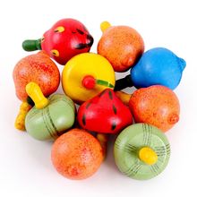 1PC Novelty Educational Wooden Toy Fruit Gyro Spinning Peg-Top Spinner Classic Gift  Random Color 2024 - buy cheap