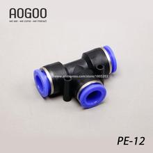 10pcs/Lot Pneumatic 12 to 12 to 12mm Equal Union Tee Push In Quick Fitting Joint Connect  Tee Fitting PE-12 2024 - buy cheap