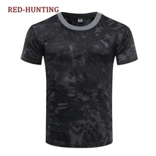 Camiseta táctica de camuflaje militar para hombre, camisa transpirable de combate del Ejército de los EE. UU., de secado rápido, prendas de vestir, camisetas de campamento 2024 - compra barato