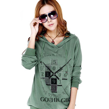 2018 Autumn Loose Hooded Hedging Sweatshirts M-4XL Plus Size Long Sleeve Printing Hoodies Pullovers camisa feminina BH374 2024 - buy cheap