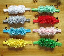 5 Pcs/Lot Wholesale Newborn Headbands Mini Chiffon Flowers Silk Flowers For Headband Lace Headbands Girls Hair Accessories 2024 - buy cheap
