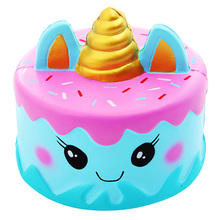 Jumbo Cute Unicorn Cake Squishy Slow Rising Stress Relief PU Soft Squeeze Toy Smooth Bread Cream Scented Fun for Kid Gift 15*9CM 2024 - buy cheap