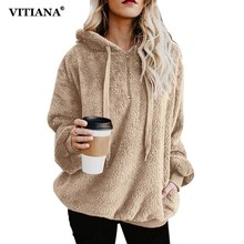 VITIANA Women Plus Size 5XL Casual Faux Fur Coat Female 2018 Autumn Winter Elegant Loose Warm Soft Outwear Zipper Outwear Jacket 2024 - buy cheap