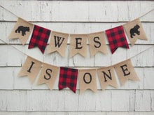 custom name age Lumberjack first birthday burlap Banners baby shower nursery room sign party Buntings garlands Photo Prop 2024 - buy cheap