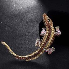 Shiny Brand Big Animal Brooches Bouquet Kawaii Crocodile Rhinestone Brooch Bijuterias For Men Jewelry Fashion Man Broches Bijoux 2024 - buy cheap
