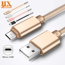 Cargador Micro USB de nailon, Cable de datos de carga rápida USB 2A para Samsung Galaxy J3/J5/J7 2017 A3/A5/A7 2016 S2 S3 S6 S7, Cable de teléfono 2024 - compra barato