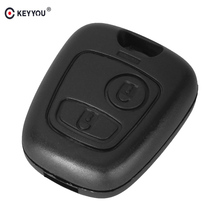 KEYYOU 20X 2 Buttons Remote Car Key Shell Fob Case For Peugeot 206 Auto Key Shell Uncut Blade No Blade 2024 - buy cheap