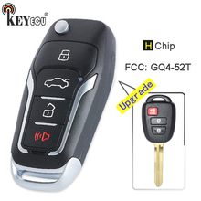 KEYECU H Chip FCC: GQ4-52T Upgraded Flip Folding 2+1 3 Button Remote Key Fob TOY43 for Toyota RAV4 Highlander Tacoma 2024 - buy cheap